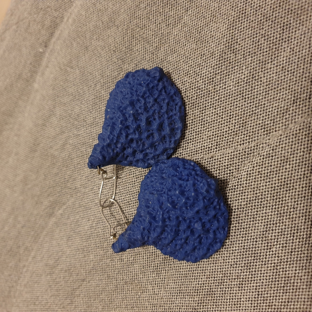 Textured Blue Earrings